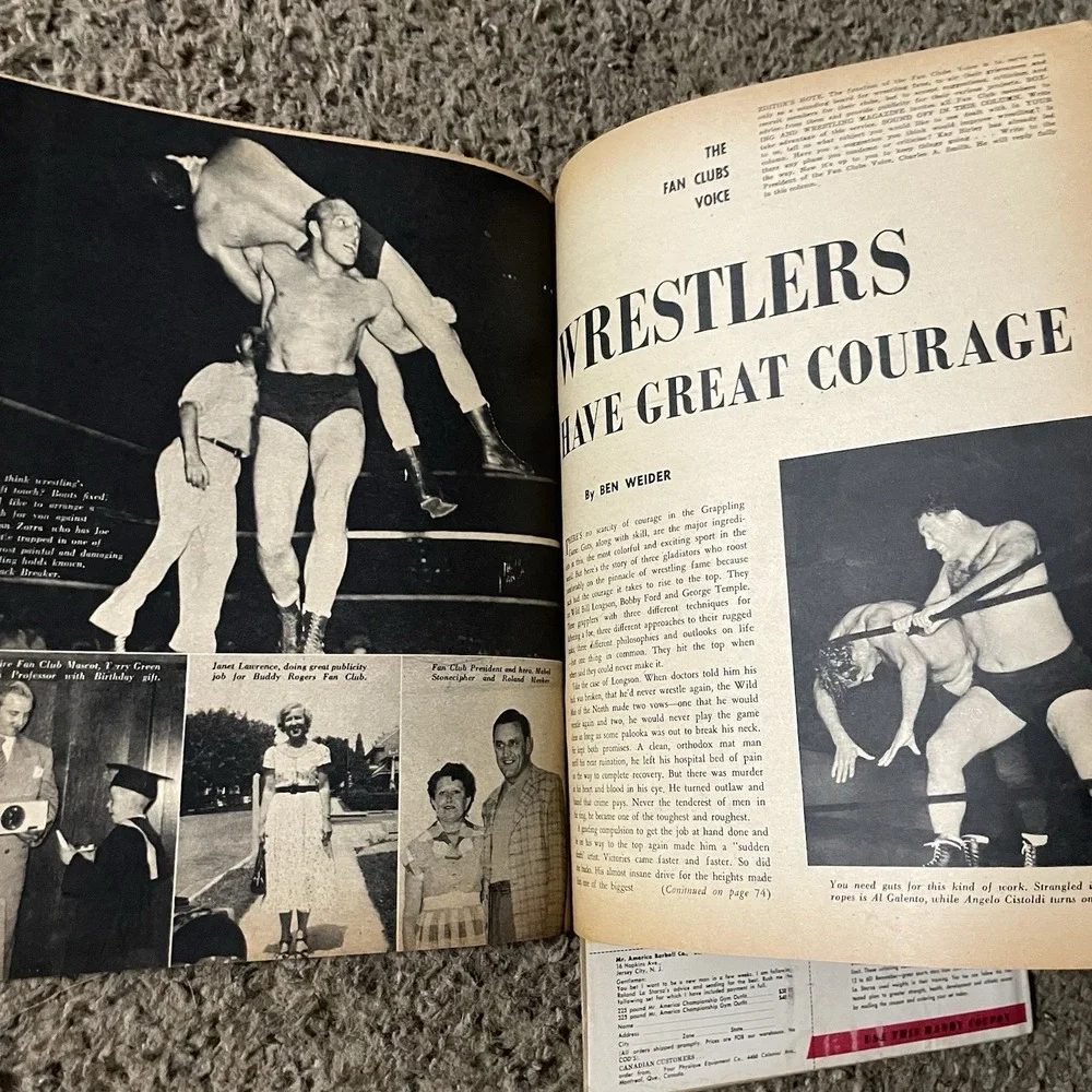 Vintage 1954 Boxing And Wrestling Magazine Lot May September Joe Miceli